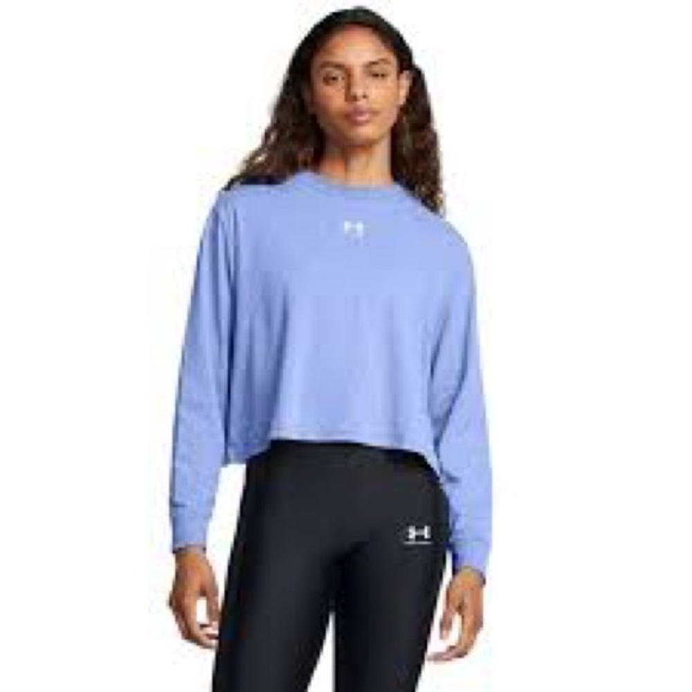 Women's Under Armour Rival Boxy Cropped Long Sleeve Tee - XL